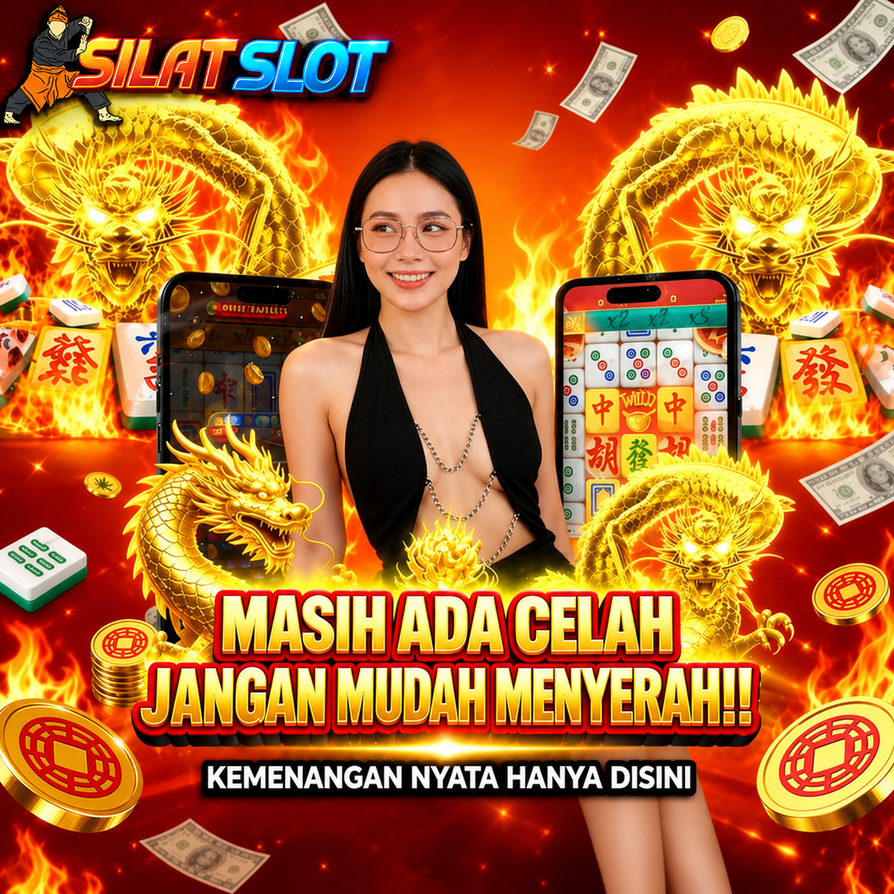Thumbnail 1 of 3, Poster, SILAT SLOT: Masih Ada Celah, Jangan Mudah Menyerah!! designed and sold by SILATSLOT .